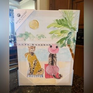 NWT "Pool Side Cheetahs Fun Wildlife " Art